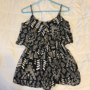 Arizona Jean Company Romper Black and White Medium